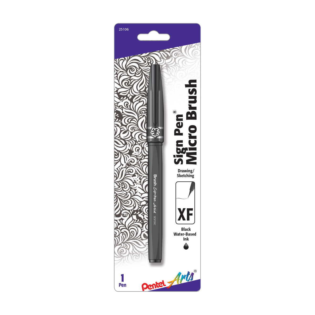 Pentel Sign Pen Micro Brush Black