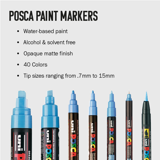 Uni Posca Poster Coloured Marker PC-1MR Metallic blue colour - KDS Art Store
