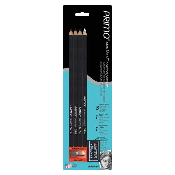 General's - Primo Euro Blend Charcoal Pencil Kit