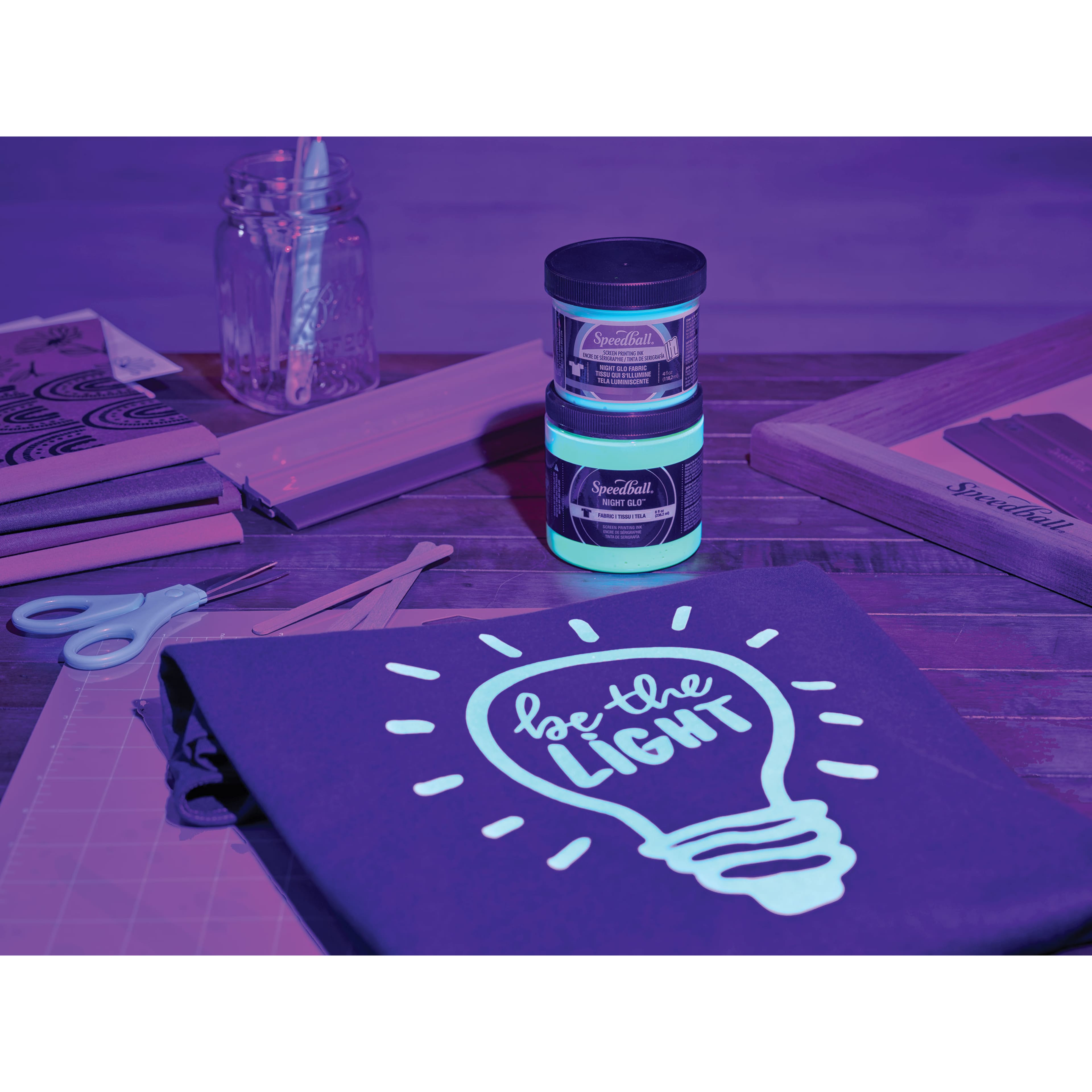 Speedball - Encre de sérigraphie textile Night Glo 8 oz