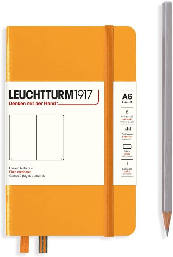 Leuchtturm - Carnet de notes classique à couverture rigide format A6 de poche
