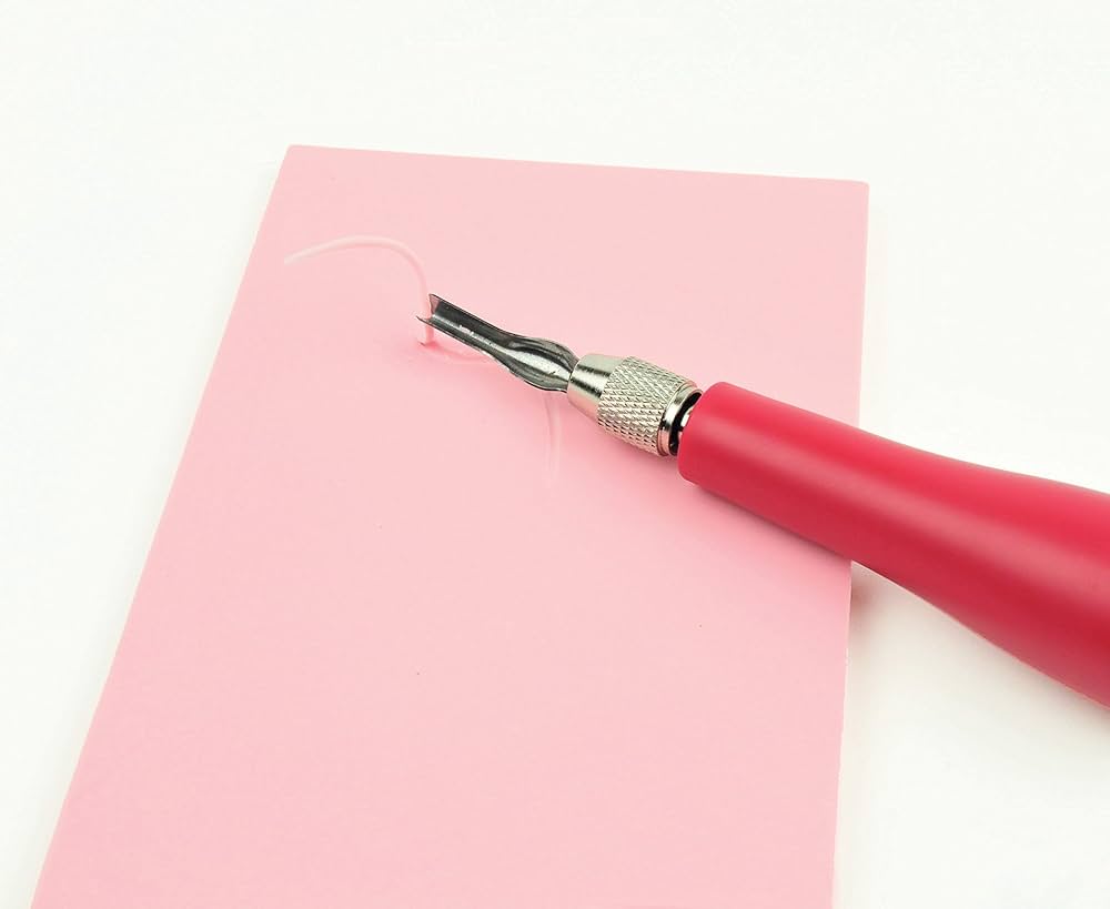 Blum - Bloc de linoléum rose doux 4" x 6" (paquet de 2)