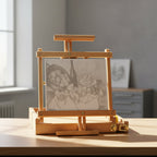 Chevalet à croquis en bois foncé