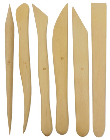 Pacific Arc - Wooden Modelling Tools 6pcs