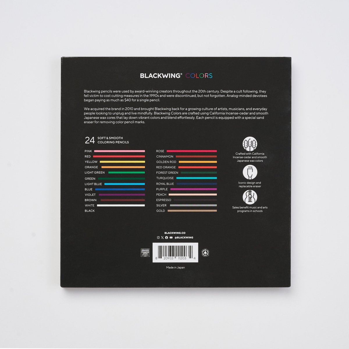 Blackwing Colored Pencils - (Box of 24)