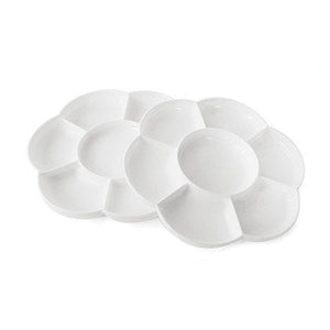 FC Art - 6-hole Flower Shape Plastic Palette With Cover