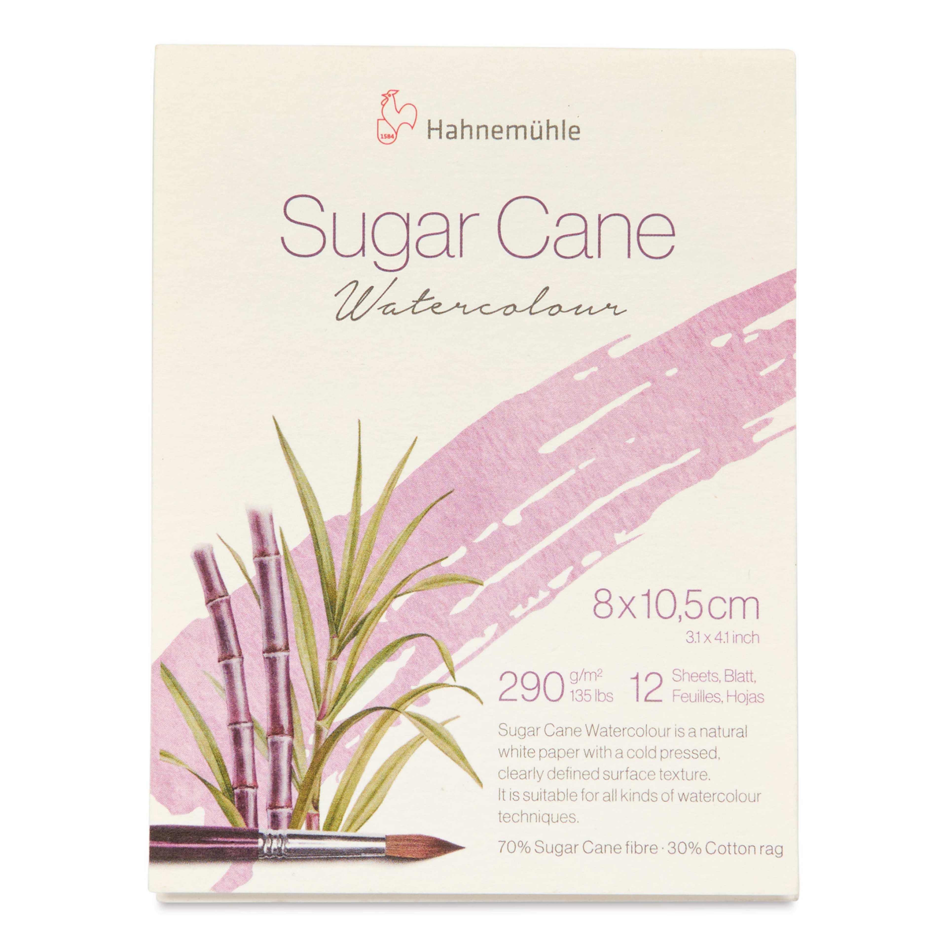 Hahnemühle Sugar Cane Watercolour paper, Cold Press, 135lbs, 3"x4", 12 sheets