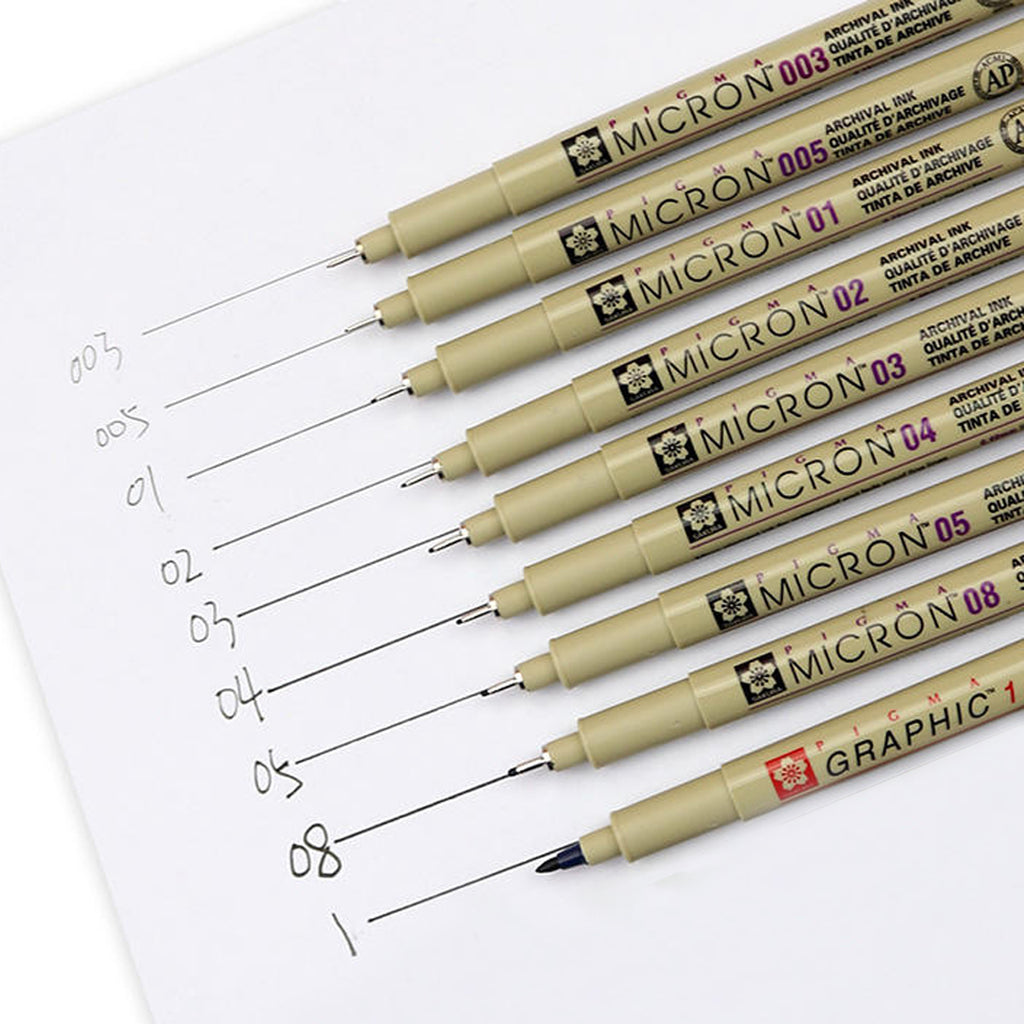 Sakura - Pigma Micron Pens - Black