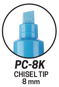 POSCA - Marqueurs peinture - Pointe biseautée 8 mm (PC-8K)