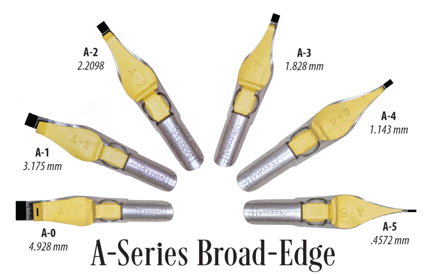 Speedball - Plumes de calligraphie à bord large séries A et B