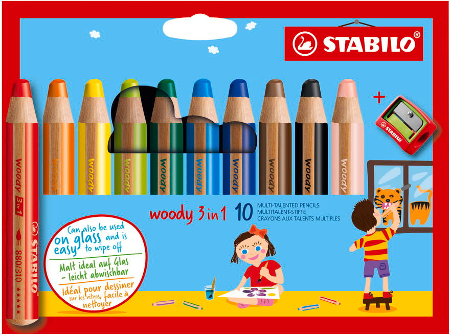 Stabilo - Woody 3 in 1 Pencil Sets