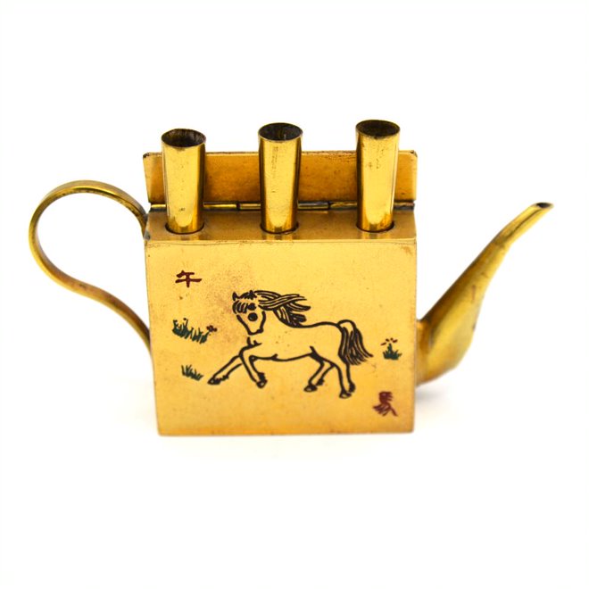 Brass Brush Holder Water Can