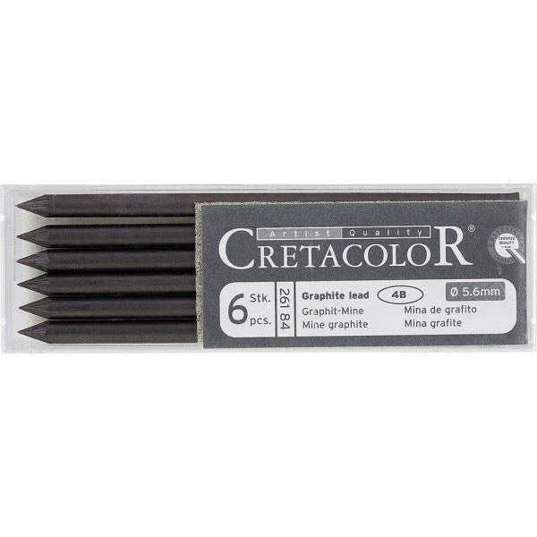 Cretacolor - Mines - 5,6 mm, paquet de 6