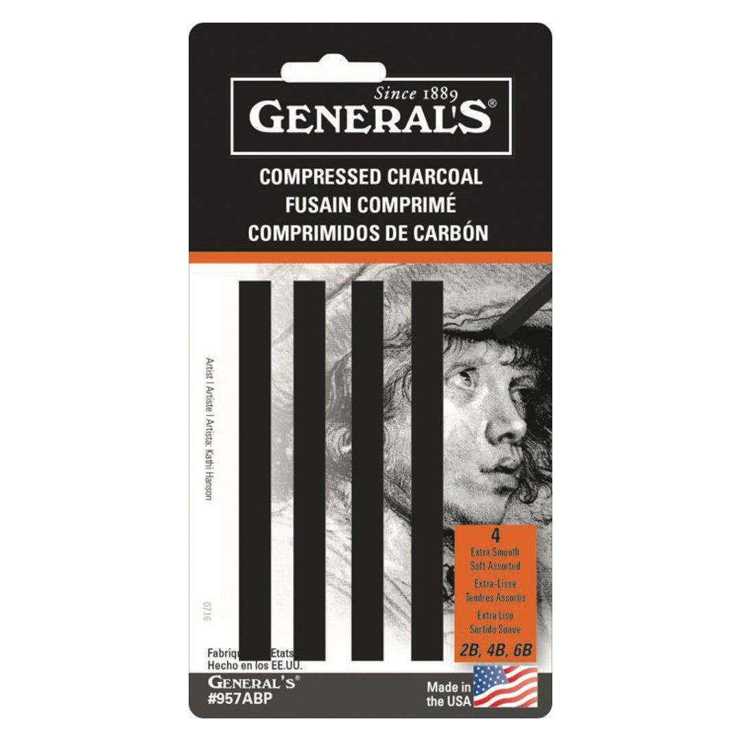 General's - Ensemble de charbons comprimés (2B, 4B, 6B)
