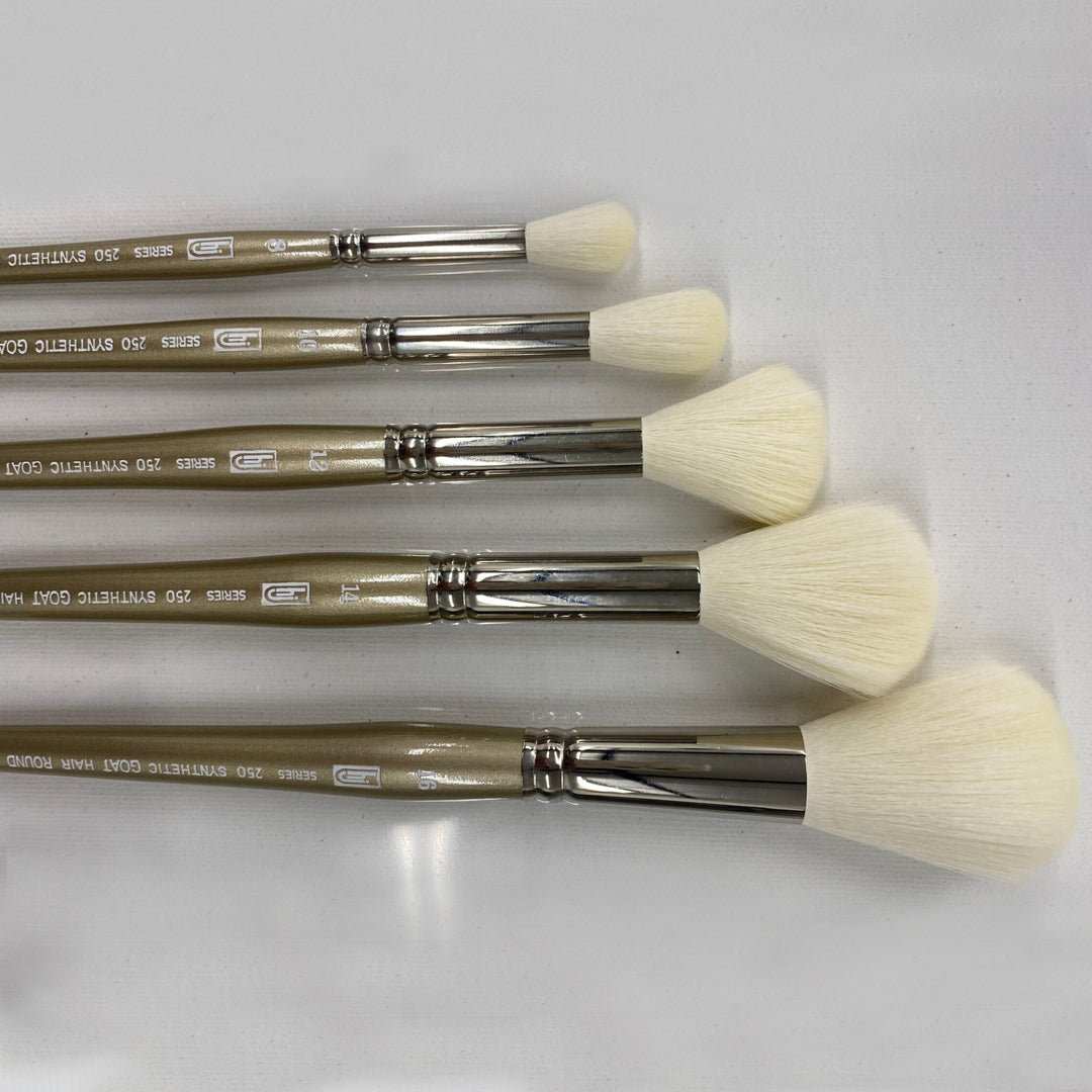 HJ - Balai à franges rond en chèvre synthétique 