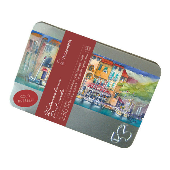 Hahnemuehle - Hahnemuehle Watercolor Postcard Tin, 30 sheets
