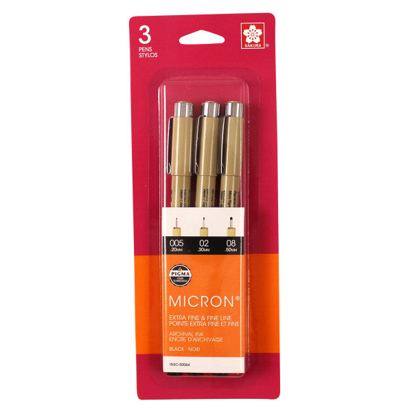 Sakura - Ensembles de stylos Micron, encre noire
