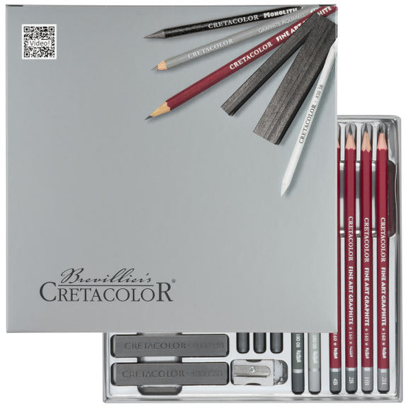 Cretacolor - Silver Box Drawing 17-Piece Set