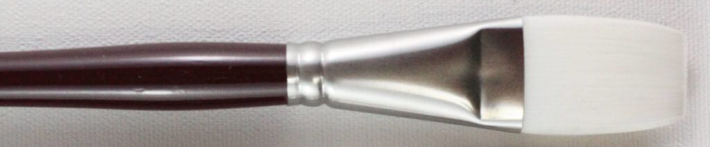 HJ - Brosses à manche court en taklon blanc 