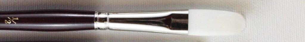 HJ - Brosses à manche court en taklon blanc 