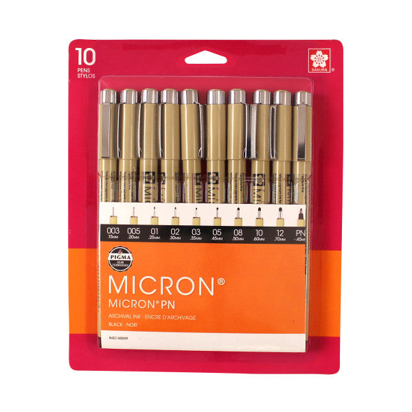 Sakura - Ensembles de stylos Micron, encre noire