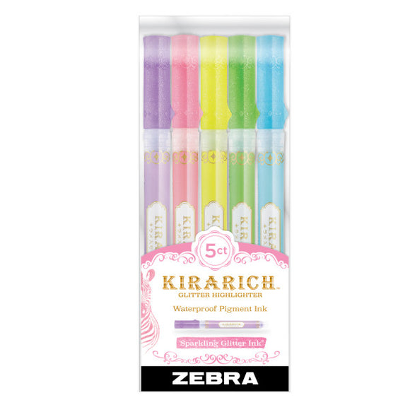 Zebra - Kirarich Glitter Highlighter Set