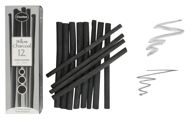 Coates - Bâtonnets de fusain d'artiste Willow