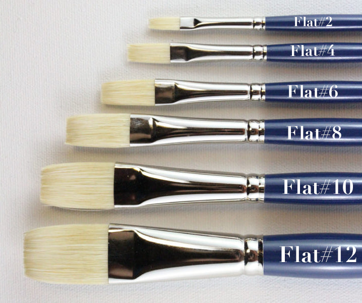 H.J. - Acryloil Natural Hog Bristle Brushes