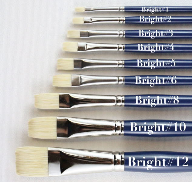 H.J. - Acryloil Natural Hog Bristle Brushes
