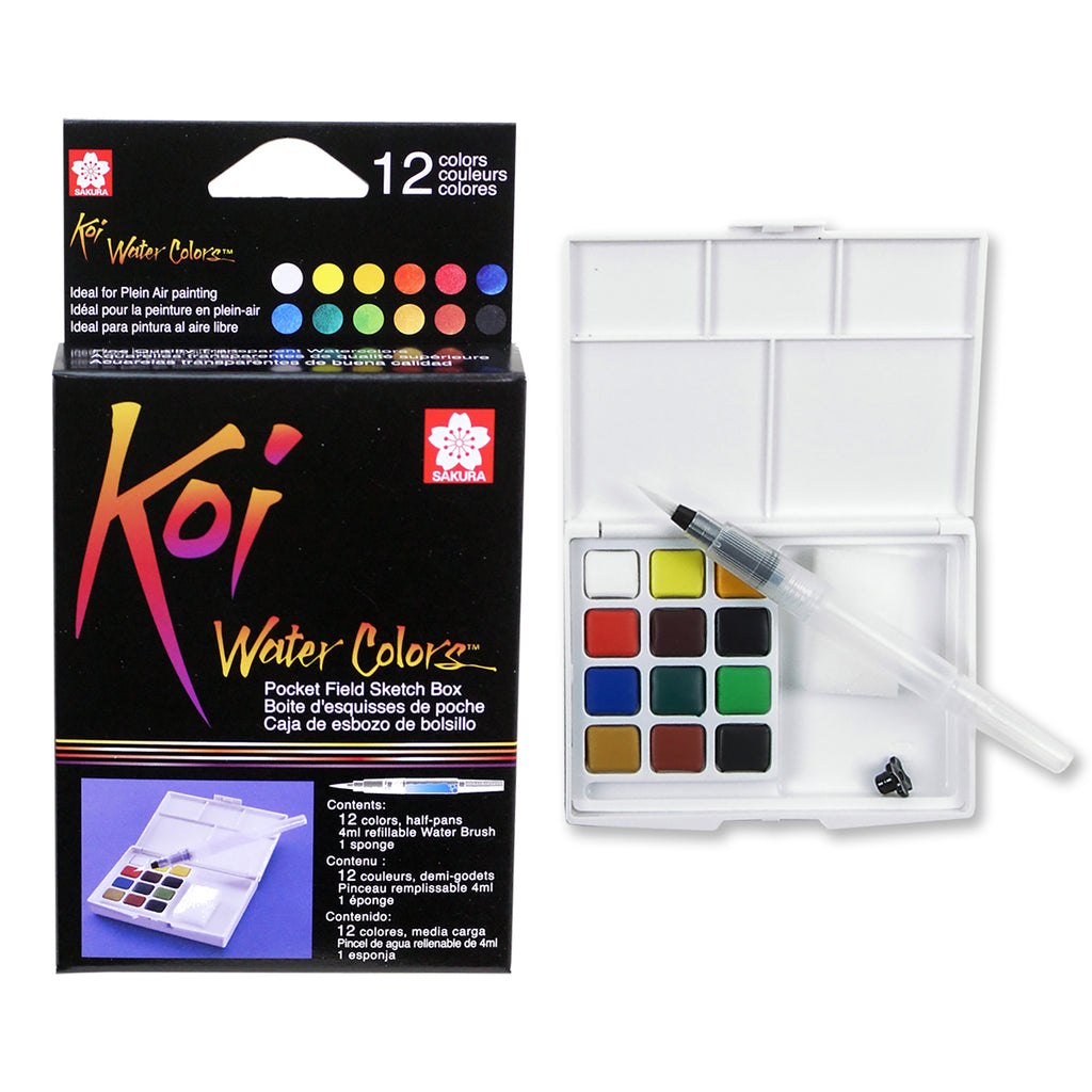 Koi - Coffret de croquis de poche à l'aquarelle