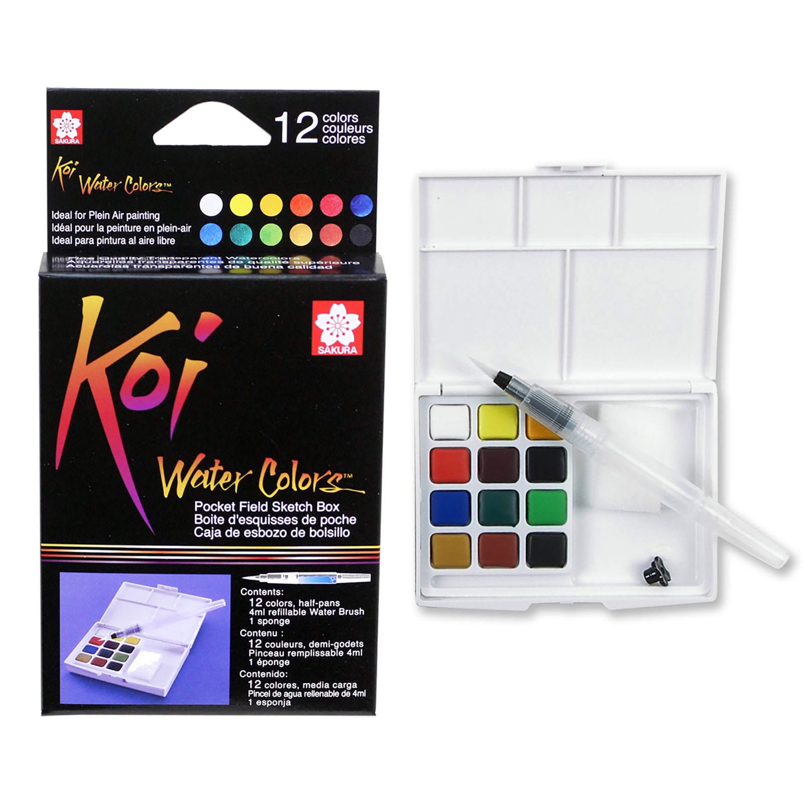 Koi - Coffret de croquis de poche à l'aquarelle