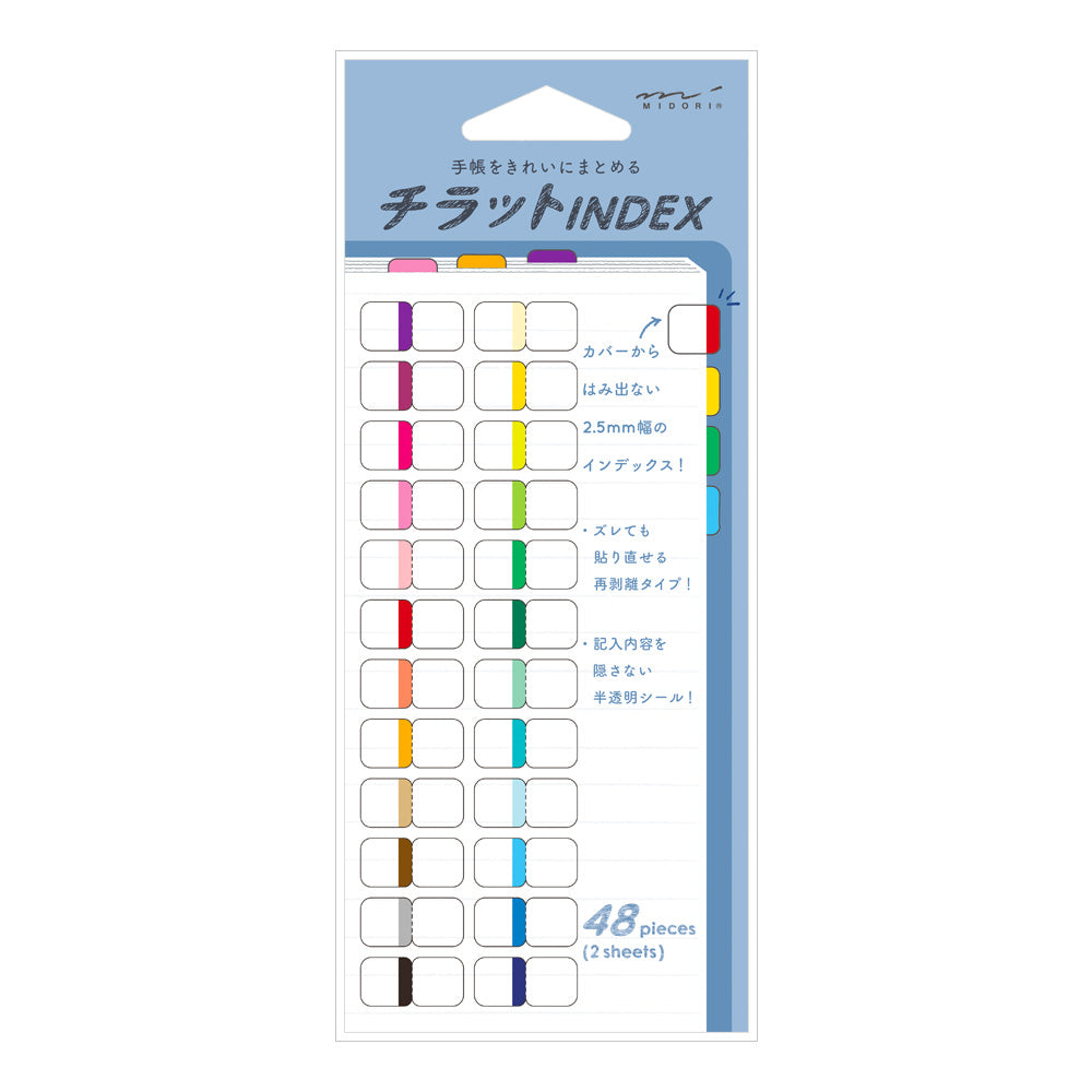 Midori - Étiquette d'index, 24 couleurs