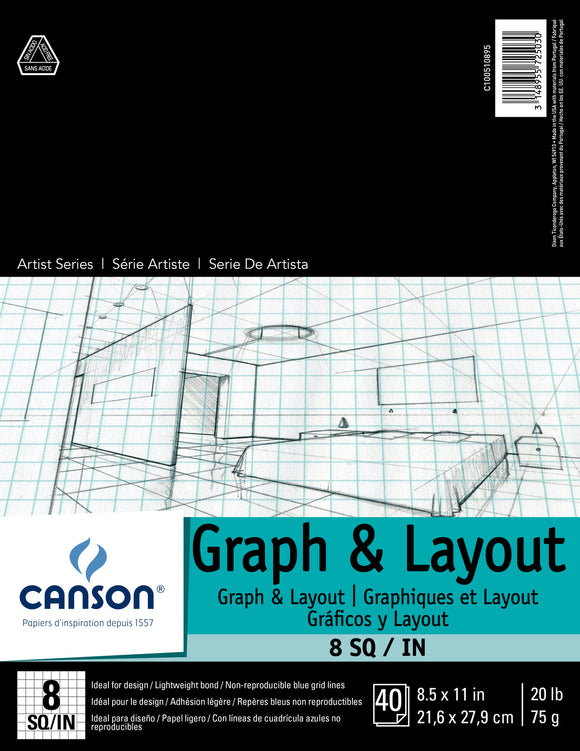 Canson - Graph & Layout Paper Pad 8.5 x 11