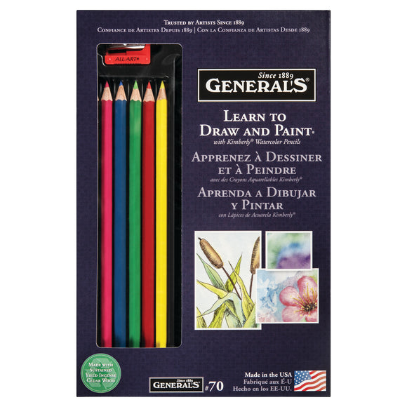General's - Learn to Draw and Paint with Watercolour Pencil Set