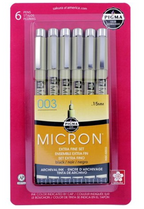 Sakura - Ensembles de stylos Micron, encre noire