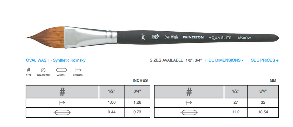 Princeton - Aqua-Elite Watercolour Brushes