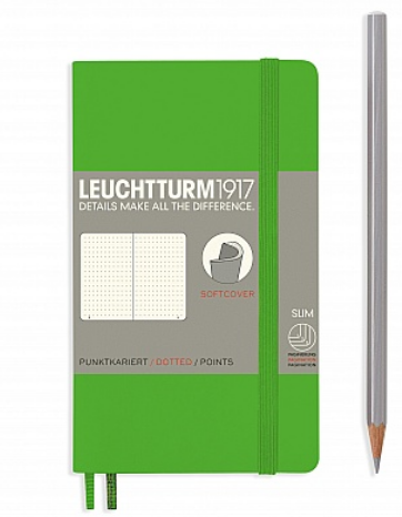 LEUCHTTURM1917 367272 Carnet de notes Medium (A5), Couverture souple, 123  pages numérotées, Mint Green, pointillé