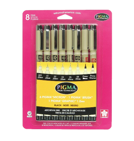 Sakura - Ensembles de stylos Micron, encre noire