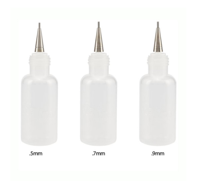 FloLine Detail Bottles with Metal Tip - Set of 3
