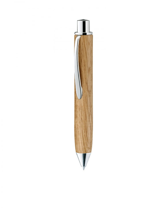 E+M - Wooden Ballpoint Pen Zebrano Natural