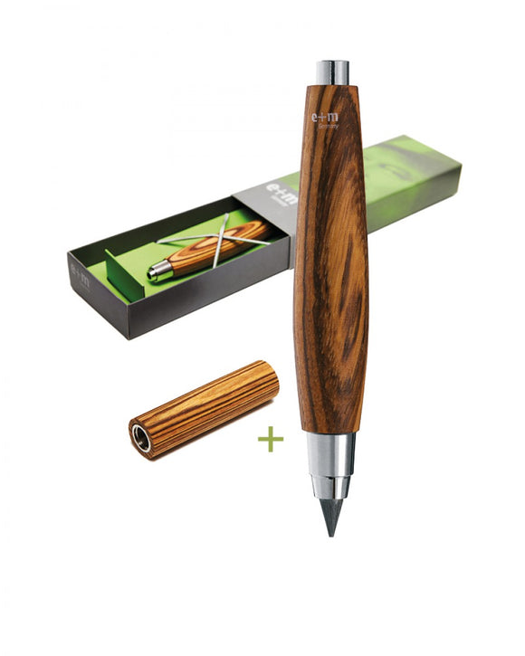 E+M - Clutch Pencil 5.5mm Zebrano Natural Set