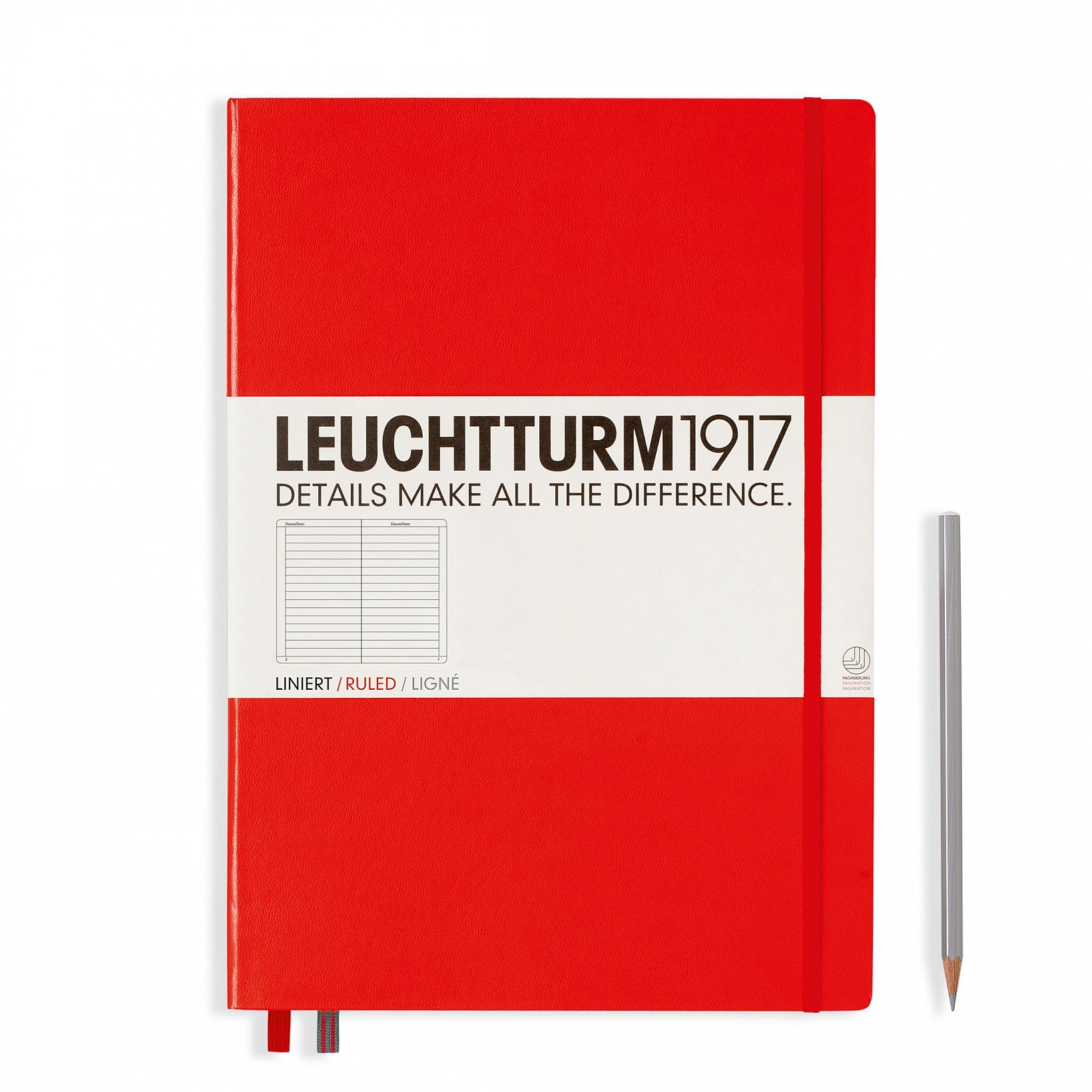 Leuchtturm - Carnet de notes classique à couverture rigide A4 Master