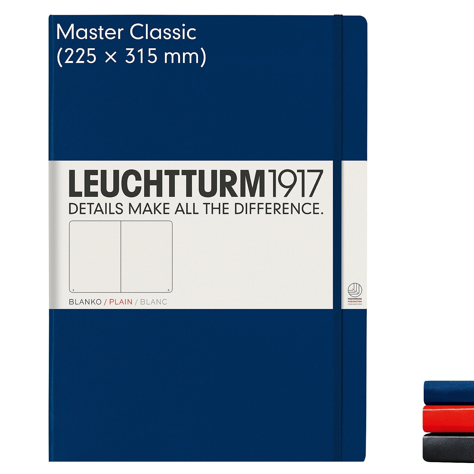 Leuchtturm - Carnet de notes classique à couverture rigide A4 Master