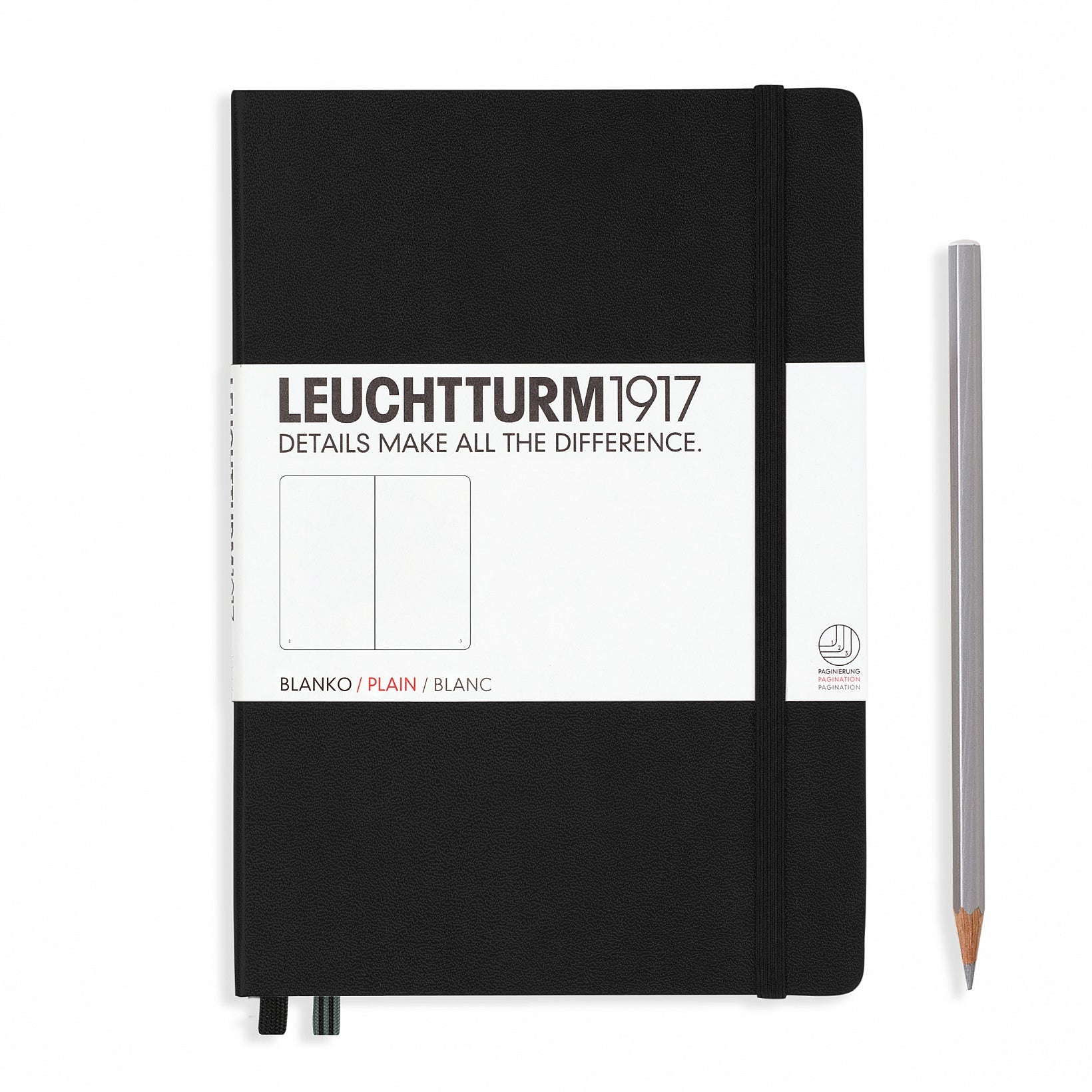 Leuchtturm - Carnet de notes classique à couverture rigide A5 Medium