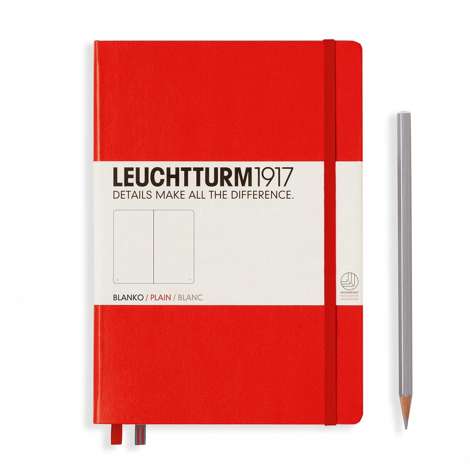 Leuchtturm - Carnet de notes classique à couverture rigide A5 Medium