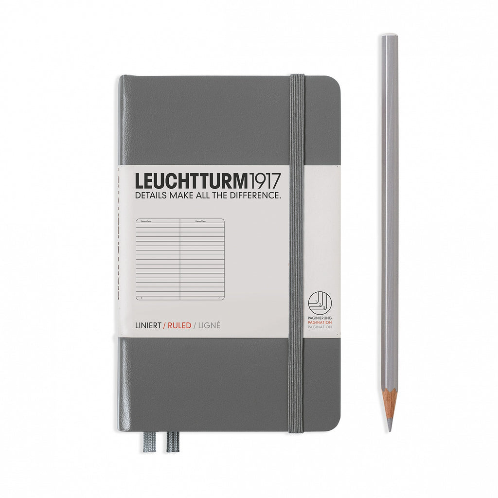 Leuchtturm - Carnet de notes classique à couverture rigide format A6 de poche