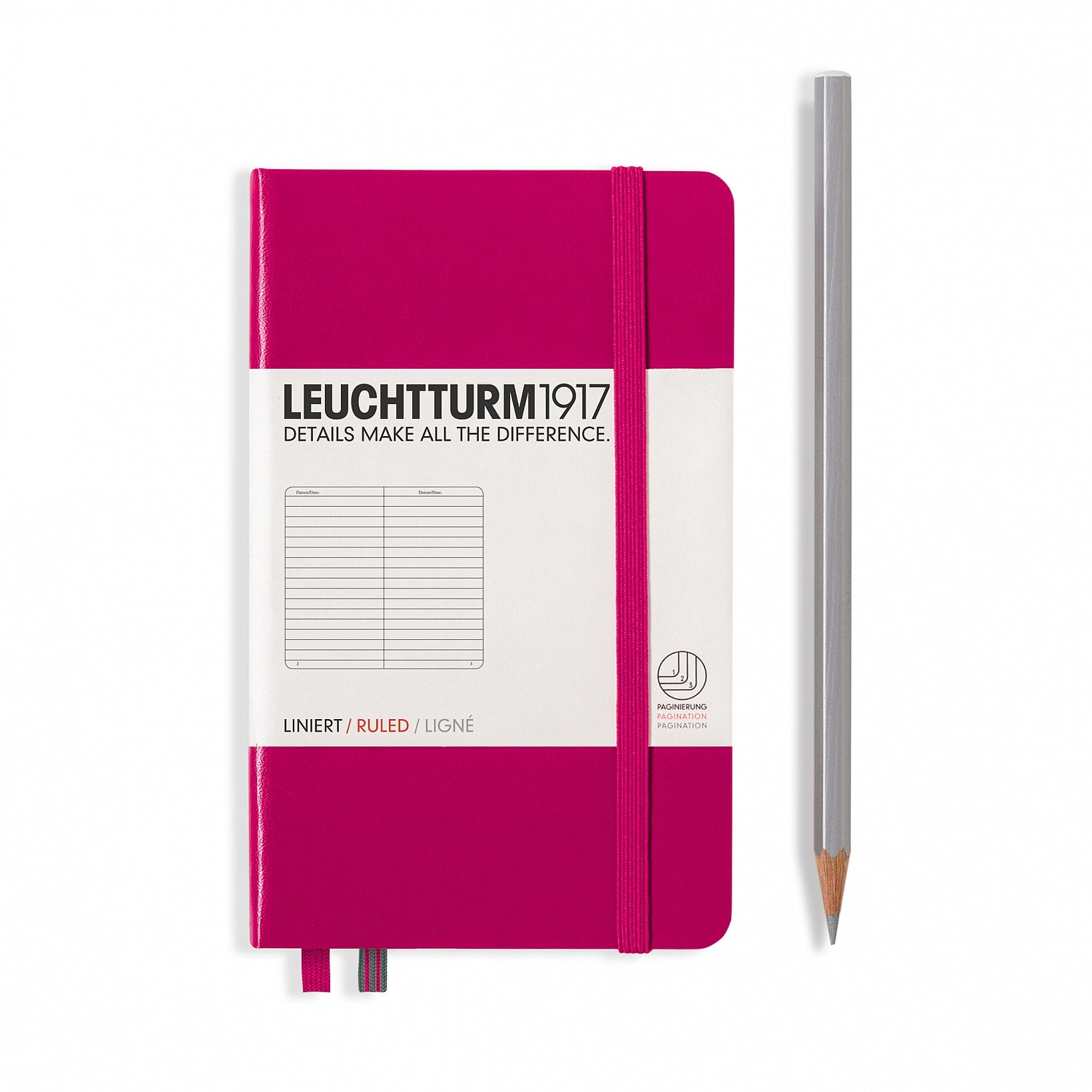 Leuchtturm - Carnet de notes classique à couverture rigide format A6 de poche