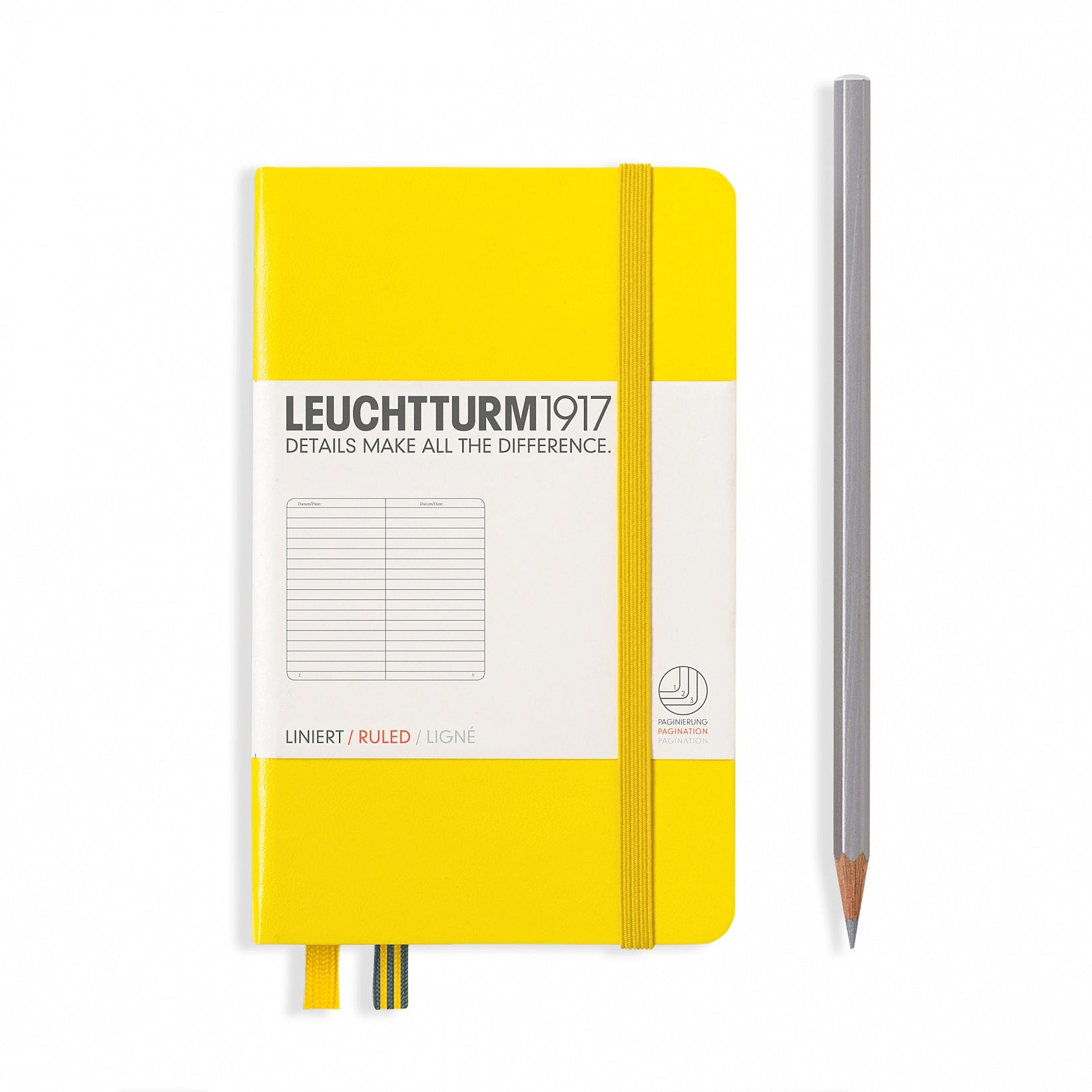 Leuchtturm - Carnet de notes classique à couverture rigide format A6 de poche