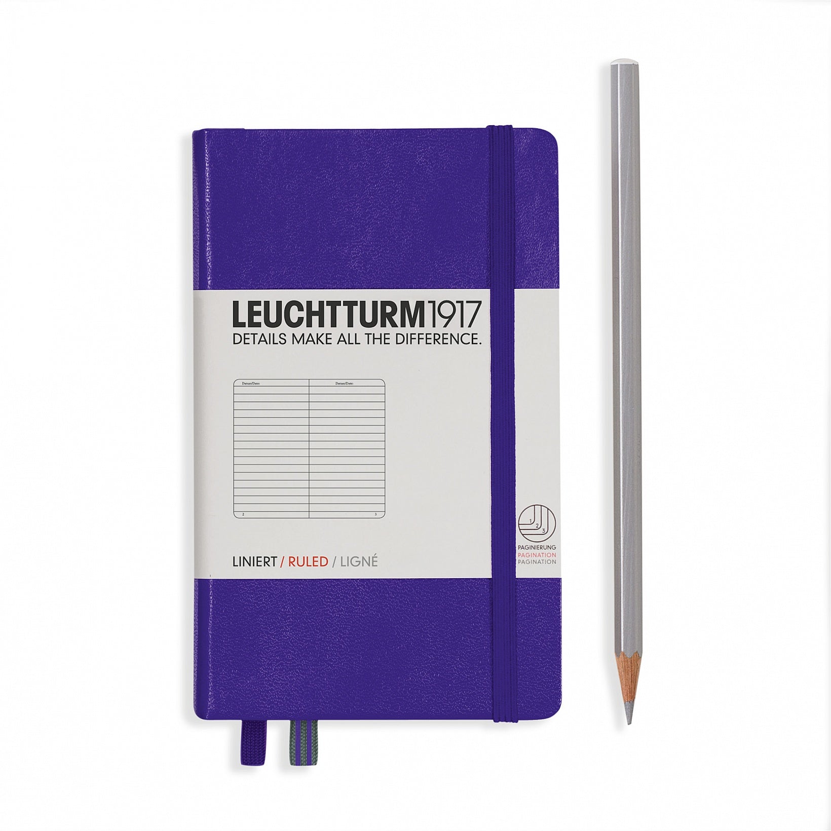 Leuchtturm - Carnet de notes classique à couverture rigide format A6 de poche