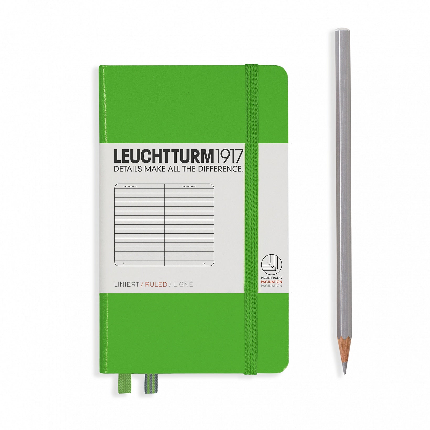 Leuchtturm - Carnet de notes classique à couverture rigide format A6 de poche